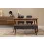 HANAH HOME Vina 02 1053 Walnut Anthracite (Produživi trpezarijski sto, stolice i konzola (5 komada)) - slika 2
