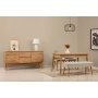 HANAH HOME Vina 02 1005 Atlantic Pine Cream (Produživi trpezarijski sto, stolice i konzola (5 komada)) - slika 1
