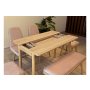 HANAH HOME Vina Mini 03 0900 Oak Stone Produžni set trpezarijskih stolova i stolica (6 komada)) - slika 3
