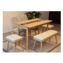 HANAH HOME Vina Mini 03 1005 Oak Cream Produžni set trpezarijskih stolova i stolica (6 komada)) - slika 5