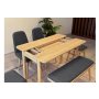 HANAH HOME Vina Mini 03 1053 Oak Anthracite (Produžni set trpezarijskih stolova i stolica (6 komada)) - slika 5