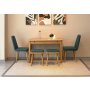 HANAH HOME Vina Mini 03 1070 Oak Green (Produžni set trpezarijskih stolova i stolica (6 komada)) - slika 3