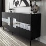 HANAH HOME Komoda Paris Black Fume - slika 2