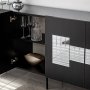 HANAH HOME Komoda Paris Black Fume - slika 4