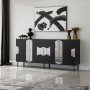 HANAH HOME Komoda Vienna Black Fume - slika 2