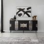 HANAH HOME Komoda Vienna Black Fume - slika 1