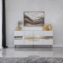 HANAH HOME Komoda Milan White Gold - slika 1