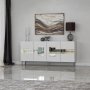 HANAH HOME Komoda Paris White Silver - slika 2