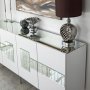 HANAH HOME Komoda Paris White Silver - slika 4