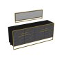 HANAH HOME Komoda Polka Aynali - Black - slika 3