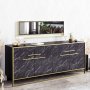 HANAH HOME Komoda Polka Aynali - Black - slika 1