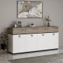 HANAH HOME Komoda Zara White Black - slika 3