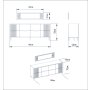 HANAH HOME Komoda Frida White - slika 4