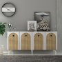 HANAH HOME Komoda Breda White Sapphire Oak - slika 1