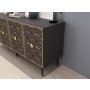 HANAH HOME Komoda Rose Anthracite - slika 4