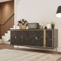 HANAH HOME Komoda Brice Black Marble Gold - slika 2