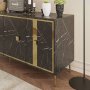 HANAH HOME Komoda Brice Black Marble Gold - slika 3