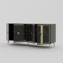 HANAH HOME Komoda Brice Black Marble Gold - slika 5