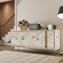 HANAH HOME Komoda Brice Ephesus Marble Gold - slika 2