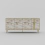 HANAH HOME Komoda Brice Ephesus Marble Gold - slika 4