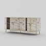 HANAH HOME Komoda Brice Ephesus Marble Gold - slika 5
