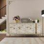 HANAH HOME Komoda Brice Ephesus Marble Gold - slika 1