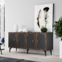HANAH HOME Komoda Owen Anthracite Gold - slika 2