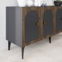 HANAH HOME Komoda Owen Anthracite Gold - slika 3