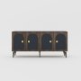 HANAH HOME Komoda Owen Anthracite Gold - slika 4