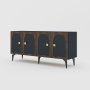 HANAH HOME Komoda Owen Anthracite Gold - slika 5