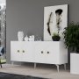 HANAH HOME Komoda Owen White Gold - slika 2