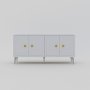 HANAH HOME Komoda Owen White Gold - slika 4