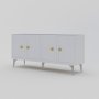 HANAH HOME Komoda Owen White Gold - slika 5