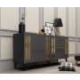 HANAH HOME Komoda Junes Anthracite Gold - slika 2