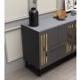 HANAH HOME Komoda Junes Anthracite Gold - slika 3