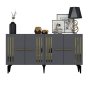 HANAH HOME Komoda Junes Anthracite Gold - slika 5