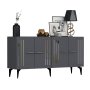 HANAH HOME Komoda Junes Anthracite Silver - slika 4