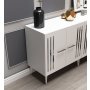 HANAH HOME Komoda Junes White Silver - slika 3