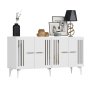 HANAH HOME Komoda Junes White Silver - slika 4