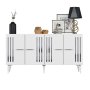 HANAH HOME Komoda Junes White Silver - slika 5