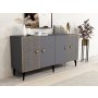 HANAH HOME Komoda Frow Anthracite - slika 2