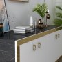 HANAH HOME Komoda Poli Black Marble White Gold - slika 4