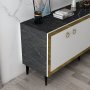 HANAH HOME Komoda Poli Black Marble White Gold - slika 5