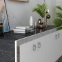 HANAH HOME Komoda Poli Black Marble White Silver - slika 4
