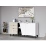 HANAH HOME Komoda Yelena White Black - slika 4