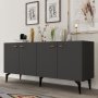 HANAH HOME Komoda Ruya Anthracite - slika 2