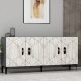 HANAH HOME Komoda Cross KB150 Anthracite Ephesus Marble - slika 2