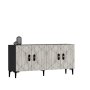 HANAH HOME Komoda Cross KB150 Anthracite Ephesus Marble - slika 3