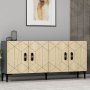 HANAH HOME Komoda Cross KB150 Anthracite Sapphire Oak - slika 2