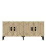 HANAH HOME Komoda Cross KB150 Anthracite Sapphire Oak - slika 5